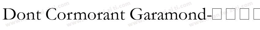 Dont Cormorant Garamond字体转换